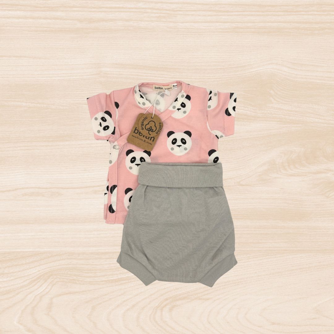 Conjunto manga corta y ranita TOMY ROSA