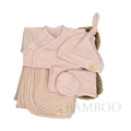 Set Canastilla Rayas Rosa Algodón Orgánico