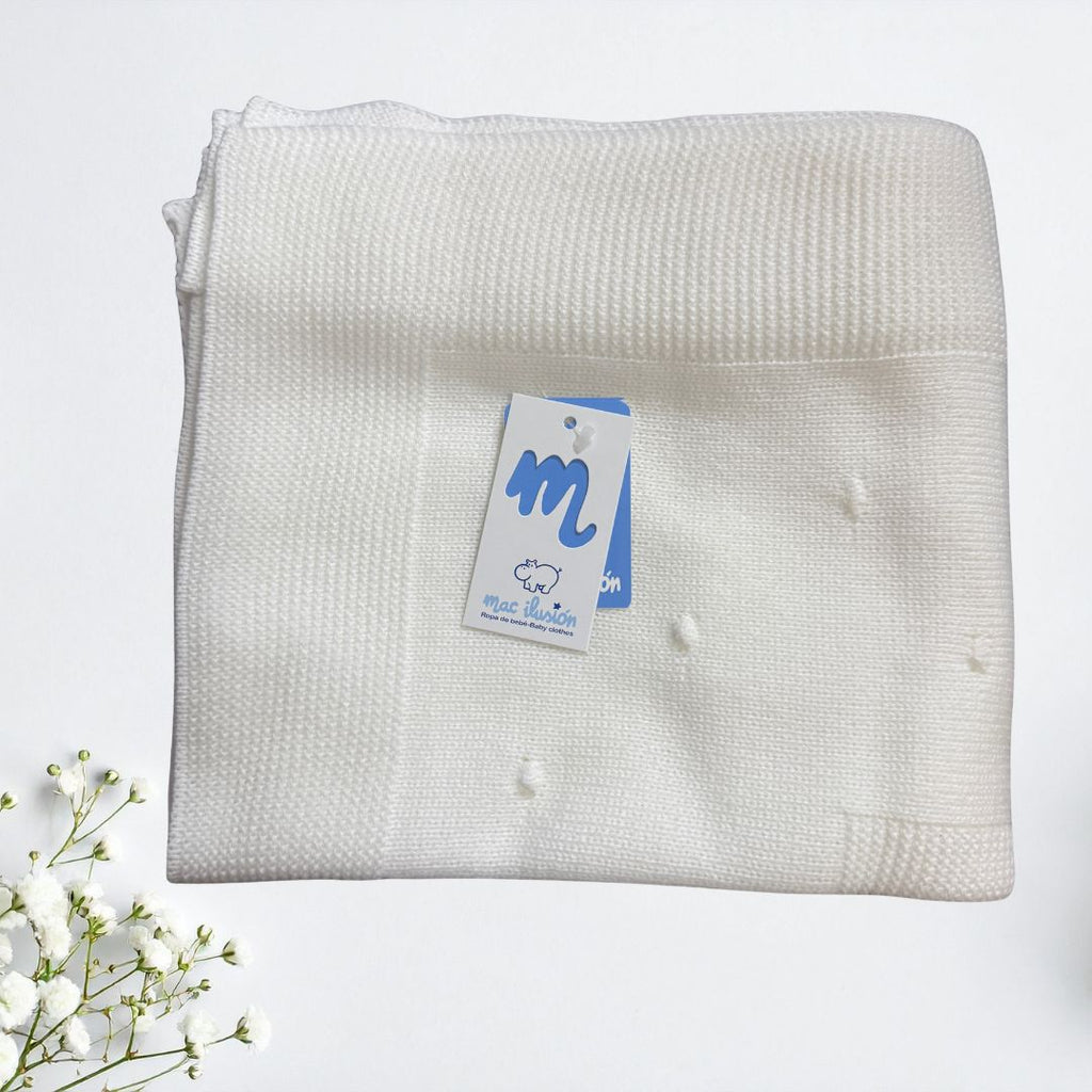 Canastilla Conjunto BLANCA con toquilla a juego