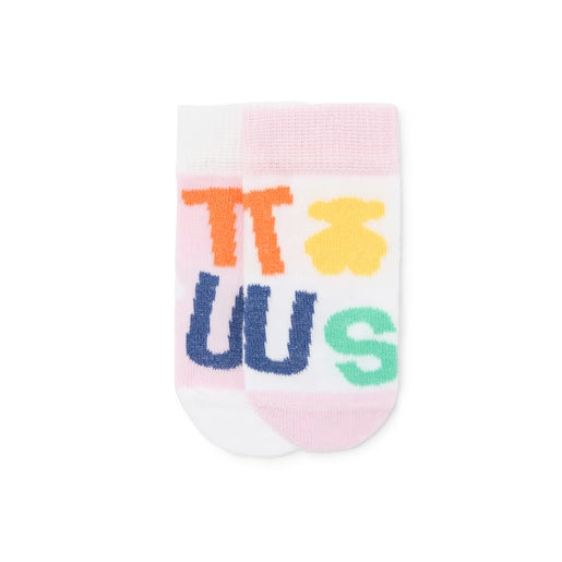 Pack de 2 pares de calcetines de bebé TOUS SSocks Rosa