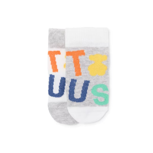 Pack de 2 pares de calcetines de bebé TOUS SSocks Gris