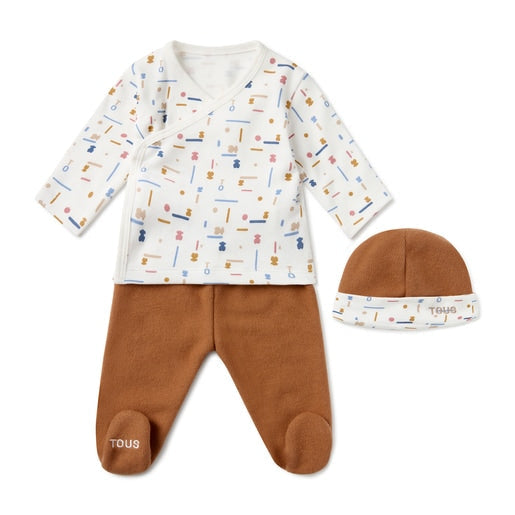 Conjunto Recién Nacido Primera Puesta TOUS Geome Beige